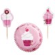 Pirottini celebration per cupcake e muffin - pink party