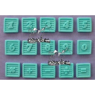 Stampo in silicone numeri baby cubi