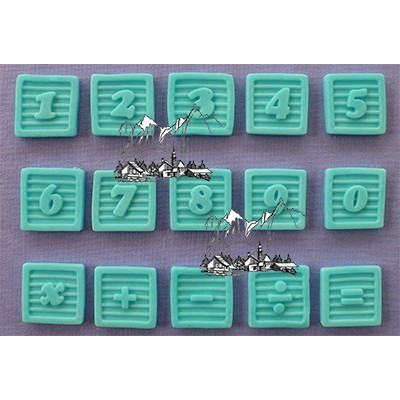 Stampo in silicone numeri baby cubi
