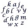 Tagliapasta alfabeto corsivo minuscolo