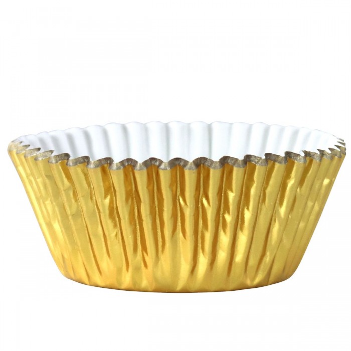 5,1 x 2,5 cm Metallic Silver Juvale Pirottini per cupcake Confezione da 200 pirottini decorativi in carta metallizzata per cupcake e muffin dimensioni standard 