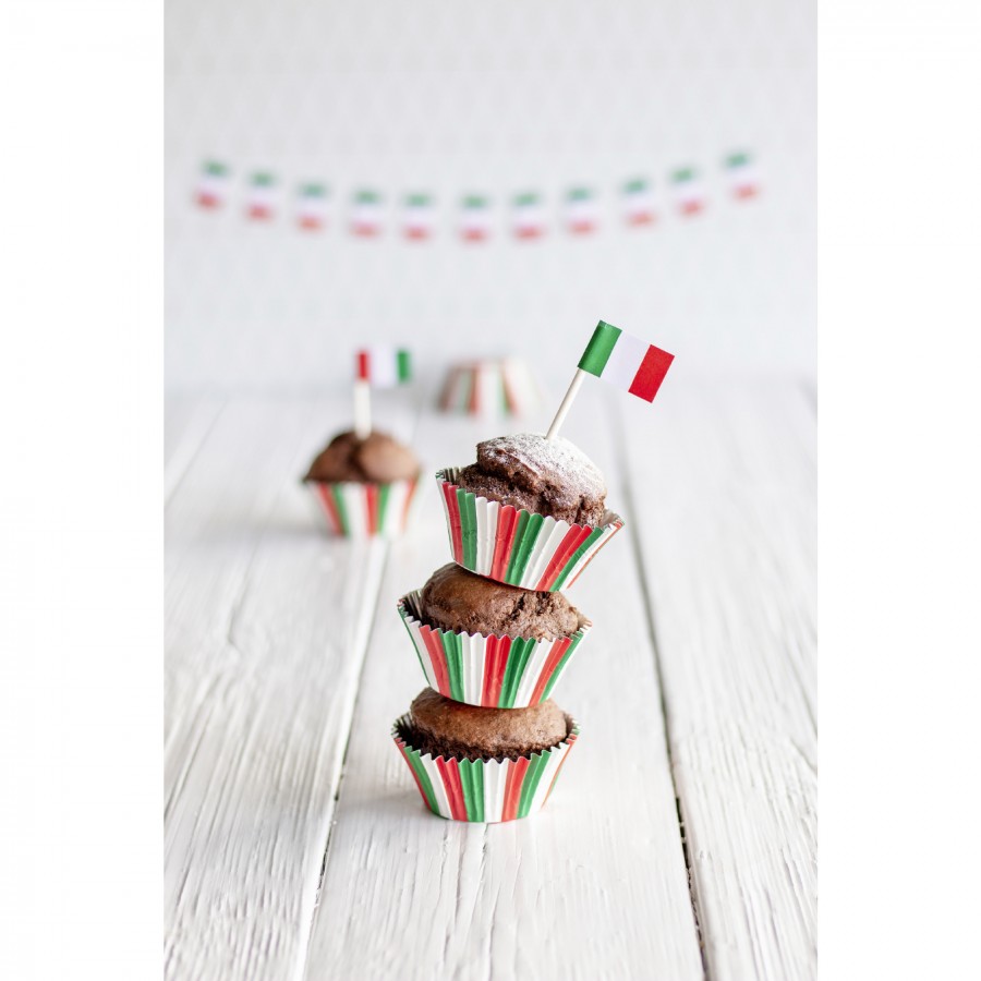 Pirottini Tricolore Per Cupcake E Muffin - Decorazioni Dolci