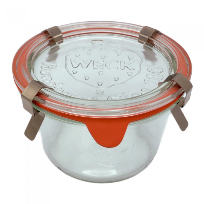 Vetro Weck 44839 Parfait 44839-Barattolo da 750 ml con Anello in Gomma per fermentare/Conserve con ricettario 