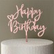 Cake topper Happy Birthday - rosa