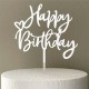 Cake topper Happy Birthday - argento