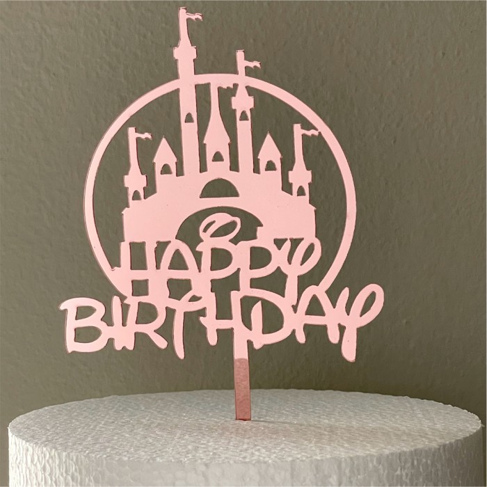 Cake Topper Happy Birthday Stile Disney - Decorazioni Dolci