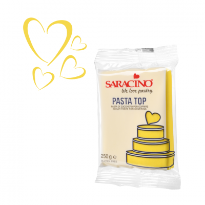 Pasta di zucchero Saracino Top colorata 250 g - giallo