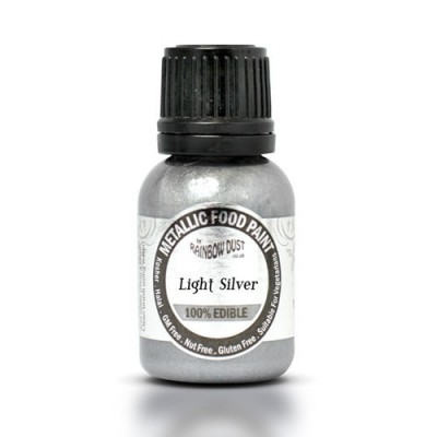 Colorante alimentare metallizzato Rainbow Dust light silver